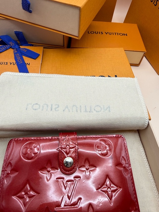 Louis Vuitton Handbags - Louis Vuitton Red Vernis Monogram Patent Leather Wallet
